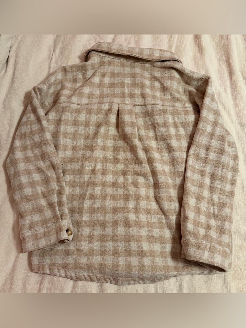 moodie Beige and Cream Check Flannel Shirt - Picture 7 of 7